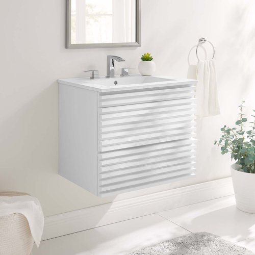 24 Inch White Bathroom Vanities You'll Love | Wayfair